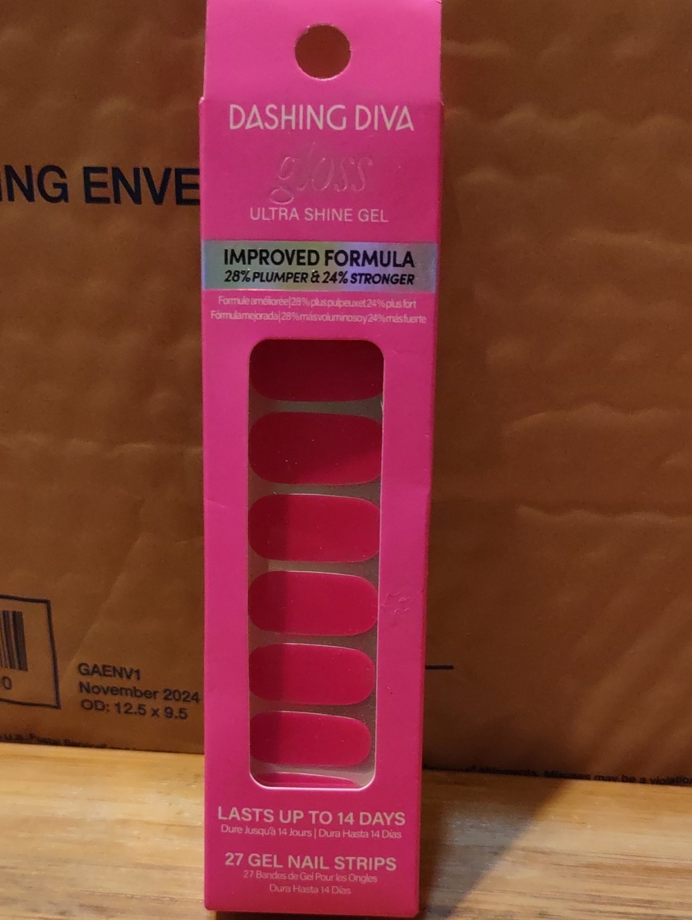 3 For $12.00 Gloss Ultra Shine Gel Nail Strips - Pink